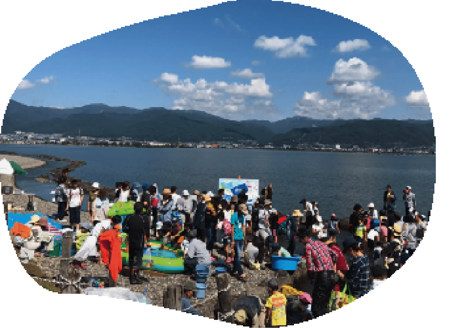 諏訪湖での活動の模様